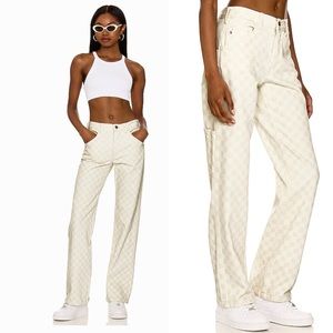 Lovers and Friends Tyler Carpenter Ecru Check Pants